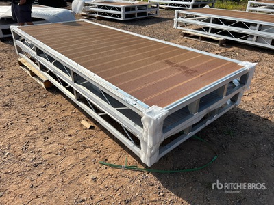 Quantity of (2) 2025 BYT BDF410 4 ft x 10 ft Aluminum Boat Dock Section Kit (Unused)