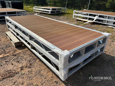 Quantity of (2) 2025 BYT BDF410 4 ft x 10 ft Aluminum Boat Dock Section Kit (Unused)