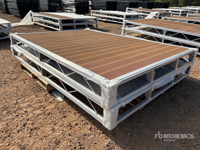 Quantity of (2) 2024 BYT BDF6 6 ft x 8 ft Aluminum Boat Dock Section Kit (Unused)
