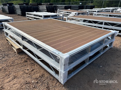 Quantity of (2) 2024 BYT BDF6 6 ft x 8 ft Aluminum Boat Dock Section Kit (Unused)