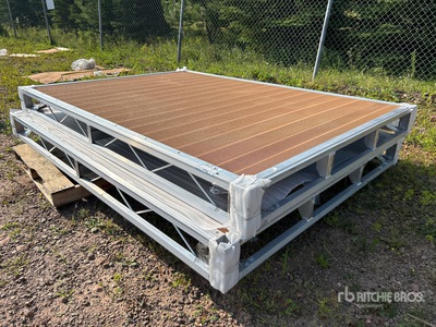Quantity of (2) 2024 BYT BDF6 6 ft x 8 ft Aluminum Boat Dock Section Kit (Unused)