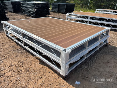 Quantity of (2) 2024 BYT BDF6 6 ft x 8 ft Aluminum Boat Dock Section Kit (Unused)