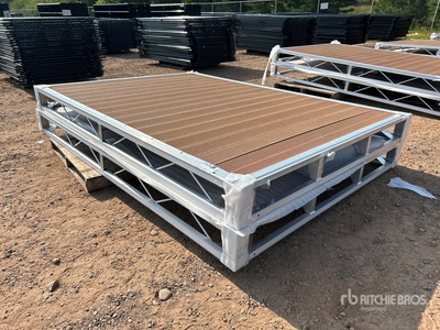 Quantity of (2) 2024 BYT BDF6 6 ft x 8 ft Aluminum Boat Dock Section Kit (Unused)