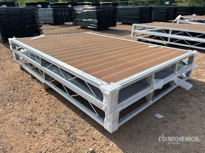 Quantity of (2) 2024 BYT BDF6 6 ft x 8 ft Aluminum Boat Dock Section Kit (Unused)