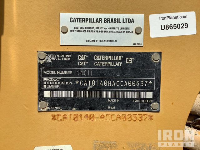 MOTOCONFORMADORA CATERPILLAR 140HVHPPLUS 2004