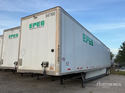 2017 Wabash DVCHPC 53 ft x 102 in T/A Van Trailer