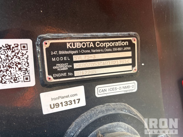 MINI CARGADOR SOBRE ORUGAS KUBOTA SVL753
