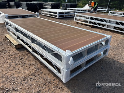 Quantity of (2) 2025 BYT BDF410 4 ft x 10 ft Aluminum Boat Dock Section Kit (Unused)