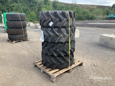 Quantity of (4) Alliance Loadall/Dumper 405/70-20 Pneus