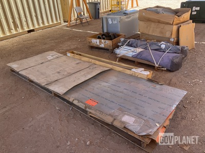 (1) Sheet of Metal, (1) Cylinder Assembly, (2) Supports & Assorted Items