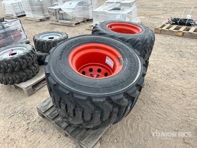 Quantity of (4) Skidsteer Tires