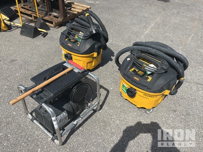 Quantity of (2) Dewalt Vacuum Cleaners & (1) Steam Master Wallpaper Stripper