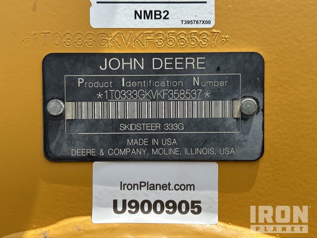 MINI CARGADOR SOBRE ORUGAS 2019 JOHN DEERE 333G