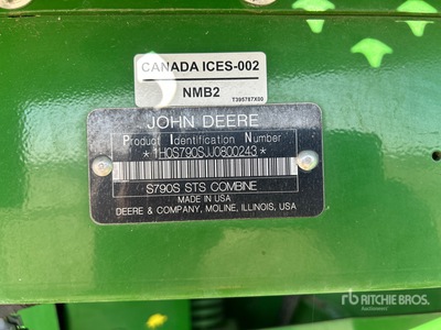 2018 John Deere S790 Combine Harvester