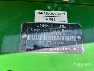 2018 John Deere S780 Combine Harvester