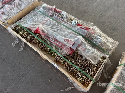 Quantity of 2025 suhivelee BC-9200 (5) 9200 lb Ratchet Binders & (10) 20 ft Chains Articoli da ferramenta e di consumo (Unused)