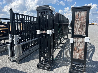 2025 suhivelee NFG-20FGP-D 20 ft x 7 ft Wrought Iron Bi-Parting Driveway Gate (Unused)