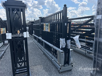 Quantity of 2025 suhivelee NFG-20FC-3 20 ft x 5 ft Wrought Iron Bi-Parting Farm Portail d'entrée (Unused)