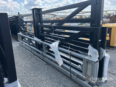 Quantity of (3) 2025 suhivelee NFG-20FB-3 20 ft x 5 ft Wrought Iron Bi-Parting Farm Driveway Gate (Unused)