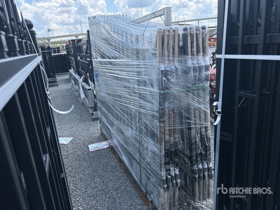 Quantity of (4) 2025 suhivelee NG-20H-4 10 ft x 7 ft Wrought Iron Bi-Parting Driveway Gate (Unused)