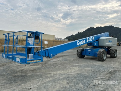 2012 Genie S-80X 4WD Dual Fuel Telescopic Boom Lift