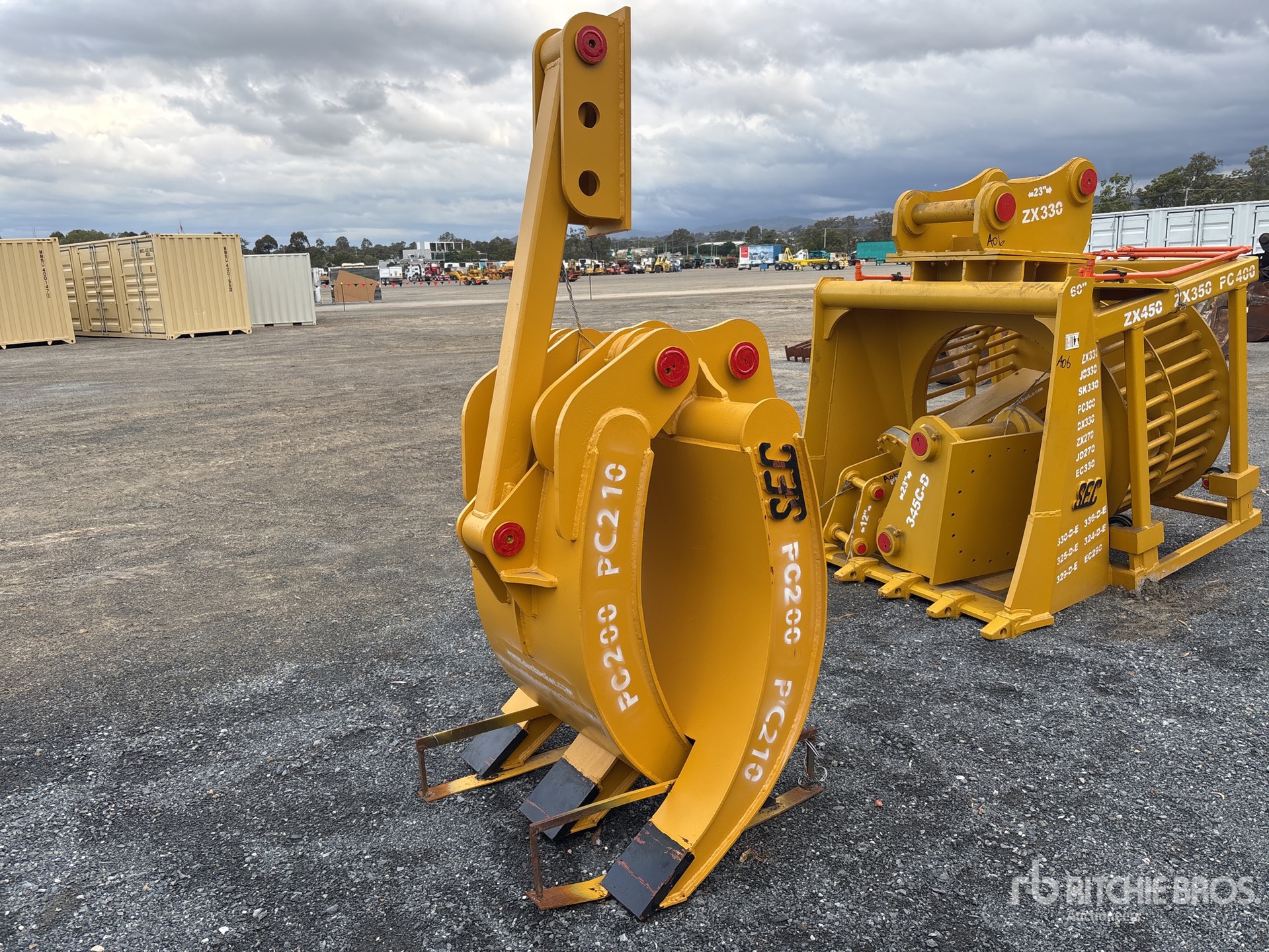 SEC Q/C Excavator Grapple - Fits 20 - 24 Ton
