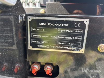 2025 VICSEC VC15 Mini Excavator (Unused)