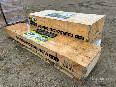 2025 EMC CG2533-H305 25 ft x 33 ft Double Garage Metal Warehouse Shed (Unused)