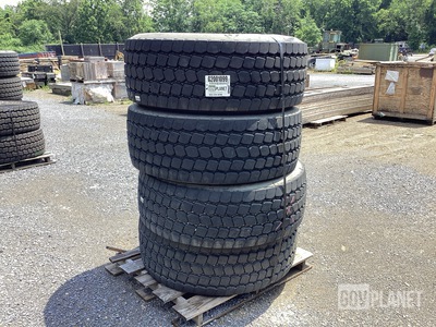 (4) Goodyear 445/65R22.5 Tires