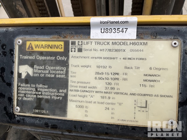 MONTACARGAS HYSTER H60XM