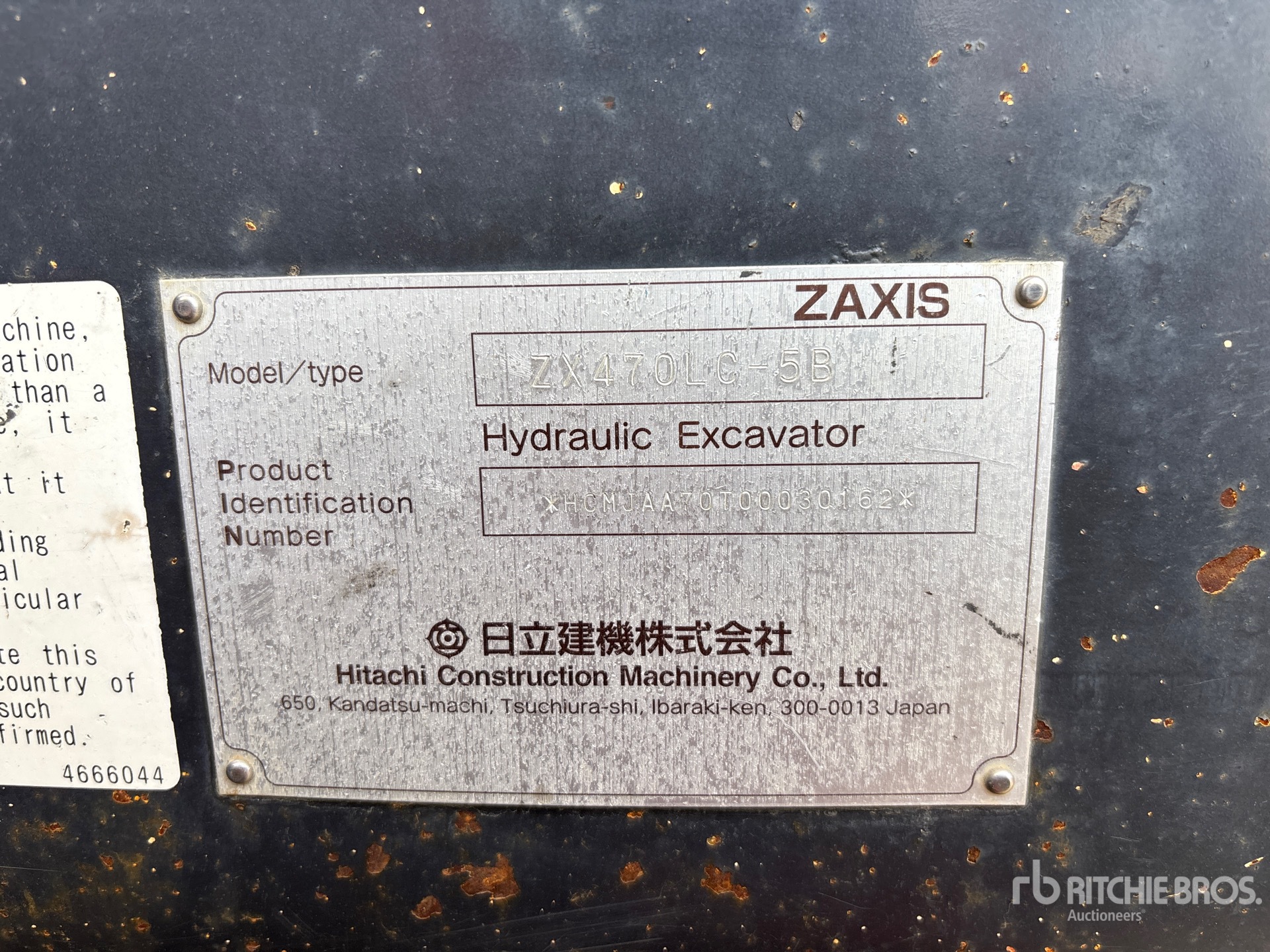 2014 Hitachi ZX470LC5 VG Tracked Excavator