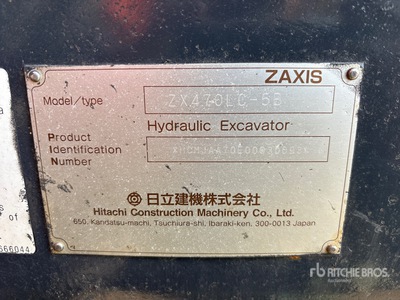 2012 Hitachi ZX470LC-5 VG Rupsgraafmachine