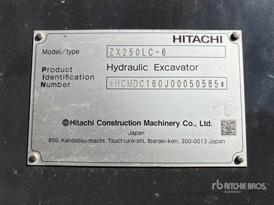 2023 Hitachi ZX250LC-6 Tracked Excavator