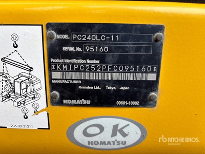 2017 Komatsu PC240LC-11 Excavadora de Cadenas