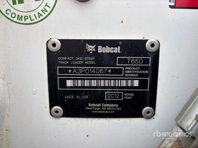 2012 Bobcat T650 Two-Speed を見 Compact Track Loader