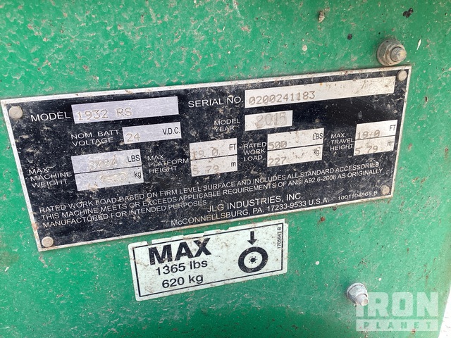 ELEVADOR TIJERA 2015 JLG 1932RS