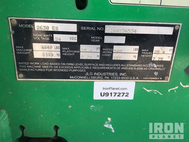 ELEVADOR TIJERA 2014 JLG 2630ES