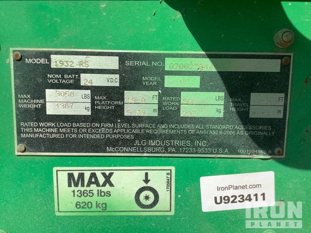 ELEVADOR TIJERA 2014 JLG 1932RS