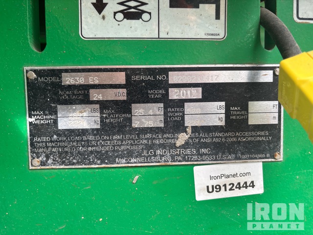 ELEVADOR TIJERA 2012 JLG 2630ES