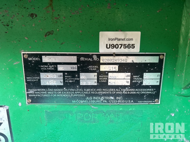ELEVADOR TIJERA 2015 JLG 4069LE