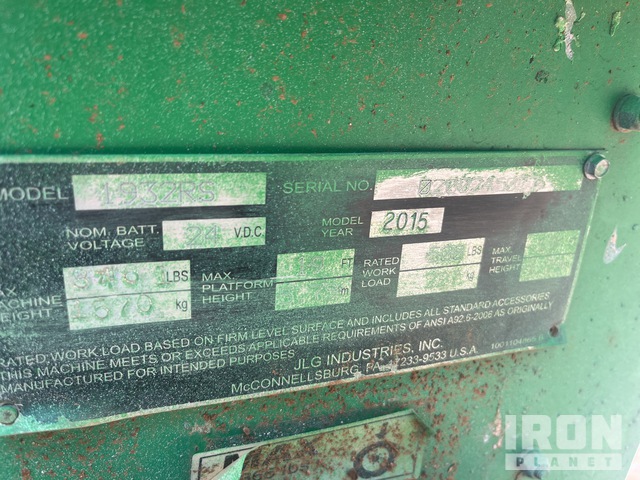 ELEVADOR TIJERA 2015 JLG 1932RS