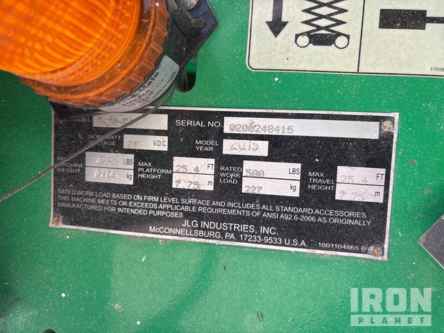 ELEVADOR TIJERA 2015 JLG 2632ES