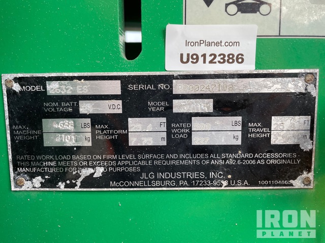 ELEVADOR TIJERA 2015 JLG 2632ES