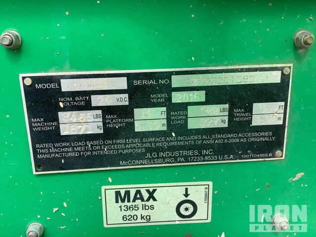 ELEVADOR TIJERA 2016 JLG 1932RS