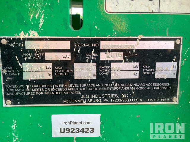 ELEVADOR TIJERA 2016 JLG 2632ES