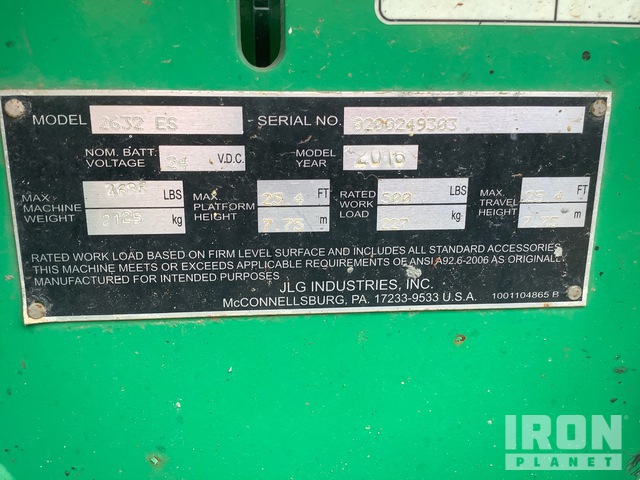 ELEVADOR TIJERA 2015 JLG 2632ES