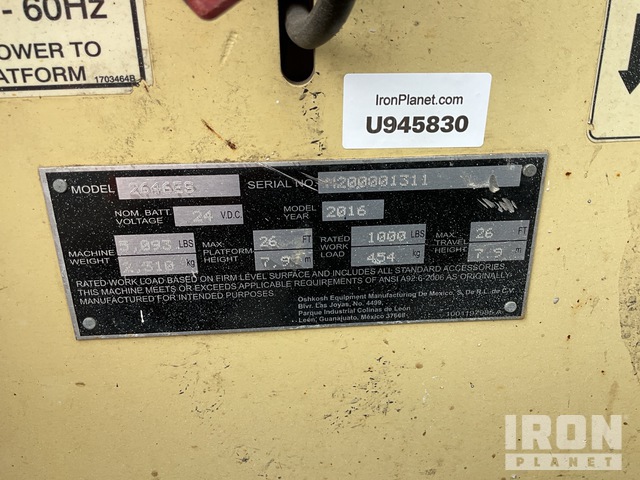 ELEVADOR TIJERA 2016 JLG 2646ES