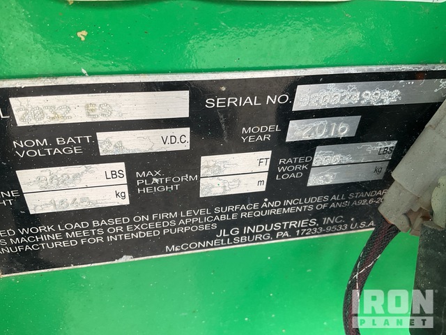 ELEVADOR TIJERA 2016 JLG 2032ES