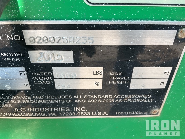 ELEVADOR TIJERA 2015 JLG 2646ES