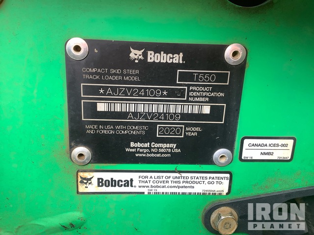 MINI CARGADOR SOBRE ORUGAS 2020 BOBCAT T550